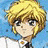 A 48x48 pixel buddy icon featuring a cartoon character with blonde hair and blue eyes on the left, next to text reading "Anime IM" and "COM" on a black background on the right.