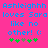 Bright pink background with blue pixelated text reading 'Ashleighh loves Sara like no other! :(' and green clover symbols below.