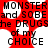 Red star-shaped background with black text reading 'MONSTER MONSTER and SOBE and SOBE the DRUGS he DRUGS of my CHOICE' in pixelated font.