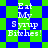 Pixelated text 'Eat My Syrup Bitches!' on blue and green checkered background with diamond-shaped pattern.