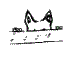 A black-and-white cartoon cat with large eyes peeks over a horizontal line, its ears and head shifting position