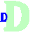 light green D-shaped icons with blue 'D' letters positioned at various points on each icon against a gray background