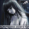 identical anime-style girl images with long dark hair, pale skin, and a white top against a blue-toned background