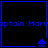 Blue pixelated text and alien icons on black background arranged in four quadrants with blue borders.