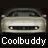 Pixelated static icon of a light-colored car with dark roof and headlights, below which is white text reading "Coolbuddy" on black background.