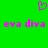 Green background with pink pixelated text 'eva diva' repeated twice and a pink pixelated heart symbol above the text.