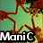 A pixelated static icon features a large green star with a brown outline against a teal background, with a black bar at the bottom containing white text reading "MoniC".