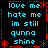 A static digital image with cyan text on a black background, framed by red pixelated borders and asterisks.