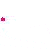 Pixelated pink shapes scattered across a white background with faint gray patterns, some forming partial oval or circular forms.