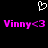 Pixelated white heart symbol above two identical pink text strings on black background.