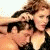A 50x50 pixel animated contact sheet showing two frames of a cartoon-style icon with two women in swimwear on the left and green text reading "Original Icons .com" on the right against a dark background.