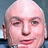 Pixelated image of a bald person with light skin and closed eyes, accompanied by cyan text on black background reading "I'd just like to point out that No one else in my gene pool runs like a girl"