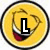 Four circular yellow icons with black borders, each showing a cartoon face with red cheeks and a white mouth, displaying different text or symbols.