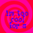 Blue text reading "im too cool for u" on a red and pink spiral background with no visible animation changes.