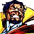 A pixelated animated contact sheet showing two frames of a character with dark hair and a yellow shoulder pad, next to green text reading "Original Icons .com" on a dark background.