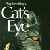 Pixelated static image of a greenish humanoid figure with glowing eyes and text reading "Cat's Eye" on dark background.
