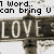 A 2x2 contact sheet of a pixelated animated icon showing text and a street sign with the word LOVE, displayed in three sampled frames with varying contrast and brightness.