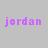 Pixelated purple text 'jordan' repeated across a gray background in multiple and with varying letter spacing