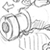 Static grayscale icon with abstract swirling lines and circular shapes on a white background, appearing as a stylized motion or energy effect.