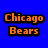 Blue background with orange text reading 'Chicago Bears Monsters of the Midway' and a dark blue showing an orange 'C' logo above an orange bear graphic