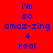 Red background with blue pixelated text reading 'i'm so amaz-zing 4 real' in two , alternating white highlight on one per frame