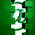 Green @ symbols in circular white backgrounds arranged in a pattern with green borders between