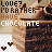 Pixelated image of a hand holding chocolate with text reading LOVE? I'D RATHER HAVE CHOCOLATE and three brown heart symbols.