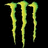 Green claw-like symbols on black background with red text elements reading 'love' and 'MONSTER!!!!!!'.