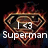 Superman logo with fiery border, text 'I <3 Superman' and 'Superman', two versions show different text display states.