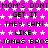 Pixelated text repeats on a bright pink background with white star patterns, featuring phrases like "MOM'S DONT GET IT" and "JONAS BROS" in black block letters.