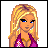 Pixelated character with blonde hair and blue eyes in a purple top against white background, text below reads *Lil* BaBii* *blonde*