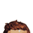 Pixelated cartoon head with brown hair showing three sequential expressions: neutral, winking left eye, and smiling tongue-out pose.