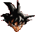 12 pixelated character head icons with black spiky hair and brown skin, arranged in three of four on a light gray background