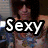 Four display a person with dark hair in different poses and color treatments, each overlaid with the word "Sexy" in bold white text