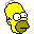 Pixelated yellow-haired character with greenish-brown mouth, white eyes with black pupils, and a gray top-left corner element across three views showing different head angles.