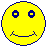 Six pixelated smiley face icons arranged in a 3x2 contact sheet with varying expressions and color schemes on gray background.
