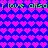 Pixelated image with repeating pink heart pattern on blue background, green text 'i love alisa' repeated at top and bottom.