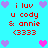 Pixel art icon with cyan background displaying red text and heart symbols in two distinct arrangements.