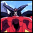 A split-screen animated contact sheet showing a Gundam-style robot on the left and text on the right, with visible pixelation and dithering effects.