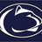 A static digital image with a dark blue background featuring a white circular logo and text elements reading "PENN," "STATE," and "RULES!!!" in white block letters.