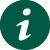 Green circular icon with white lowercase 'i' symbol and dot above it, rendered in pixelated style on gray background.