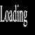 A 2x2 contact sheet of four animated frames showing the word "Loading" with varying punctuation and trailing dots on a black background.
