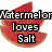 Animated sequence showing watermelon slices and salt shakers with changing text overlays.