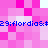 Pixelated pink and white checkered background with blue text repeating 'flordia' in a mirrored pattern across two horizontal bands.
