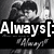 Black-and-white animated icon shows two figures in a close embrace, with text overlays changing across frames.
