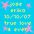 Blue background with yellow text and pink star shapes arranged in a pattern