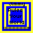 Four variations of a pixelated graphic with layered blue and yellow borders, each containing text "Jimmy Rules Your World" and a bottom border of black and yellow stripes.