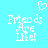 Pixelated white text 'Friends Are Life!' on cyan background with a heart symbol above, displayed in two identical static frames.