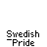 Animated contact sheet of 19 frames showing a Swedish pride-themed buddy icon with repeated character and flag motifs, including text bubbles in Swedish.
