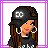 Animated contact sheet of a pixel-art character with brown hair wearing a black cap, black shirt, white shorts, and white arm sleeves across multiple frames showing partial body views and text phrases below.